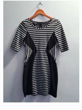 BCX Bodycon Sheath Dress Striped Knee-Length, Size: 13